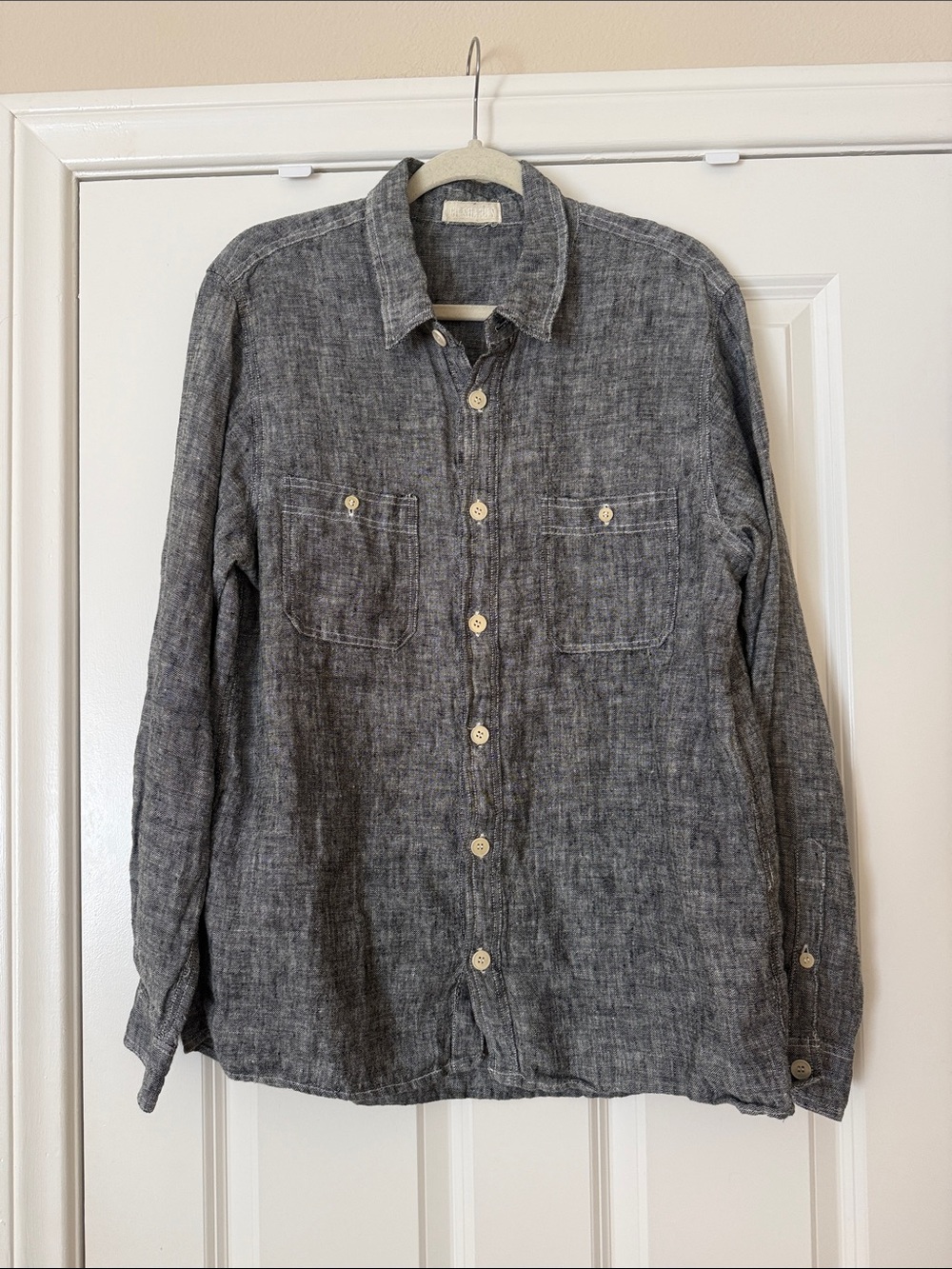 CP Shades linen utility shirt in Grey